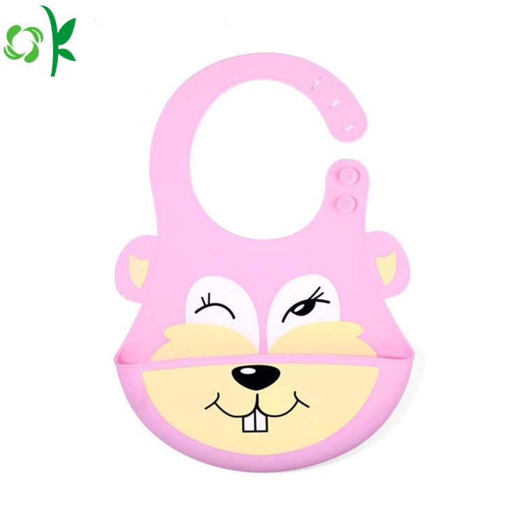 Cartoon Washable Silicone Baby Bibs for Dinner