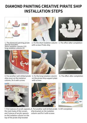 Diamond paint sailboat kit