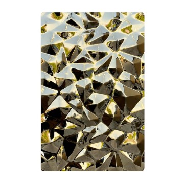 Placa em relevo de aço inoxidável 8