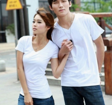 new style 100% cotton women or men cotton tight T-shirt