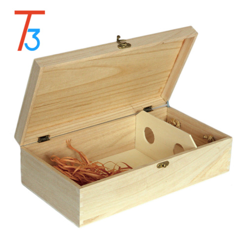 Pine Wooden Packaging Wine Crate Storage Box