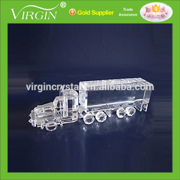 Wholesale new design 3d laser crystal glass car model for souvenior gift