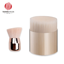 Recycled plastic flat brush filament for cosmetic brush