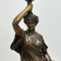Flowing Chiton Drapery Bronze Nymph Sculptures