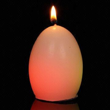 LED egg, real smokeless wax candles really change colors when lit