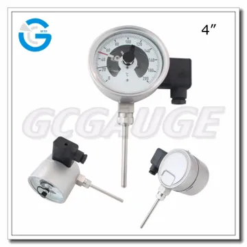 High quality bottom type 100mm bimetal thermometer 0/120 c with electrical contact