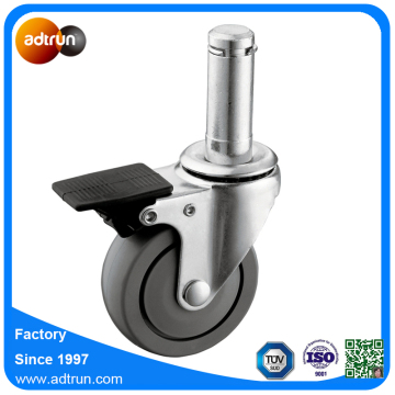 3inch PU Ball Bearing Wheel 22.5x55mm Grip Ring Stem Caster