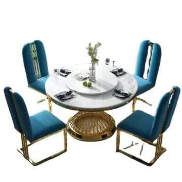 Marble Luxury Round Rotating Dining Table - Dining Room Furniture