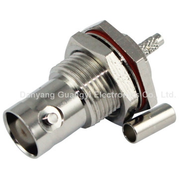 BNC Connector Female Bulkhead Crimp for Rg31