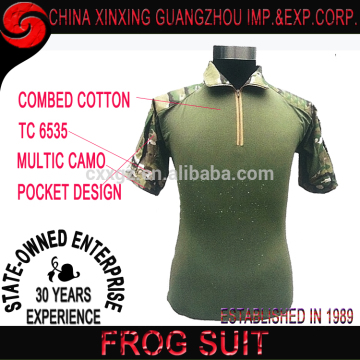 Polyester and Cotton Mens Tactical Frog suit combed cotton frog suit