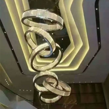 Customized Circular Crystal Pendant Lights for Hotel Corridor Decor