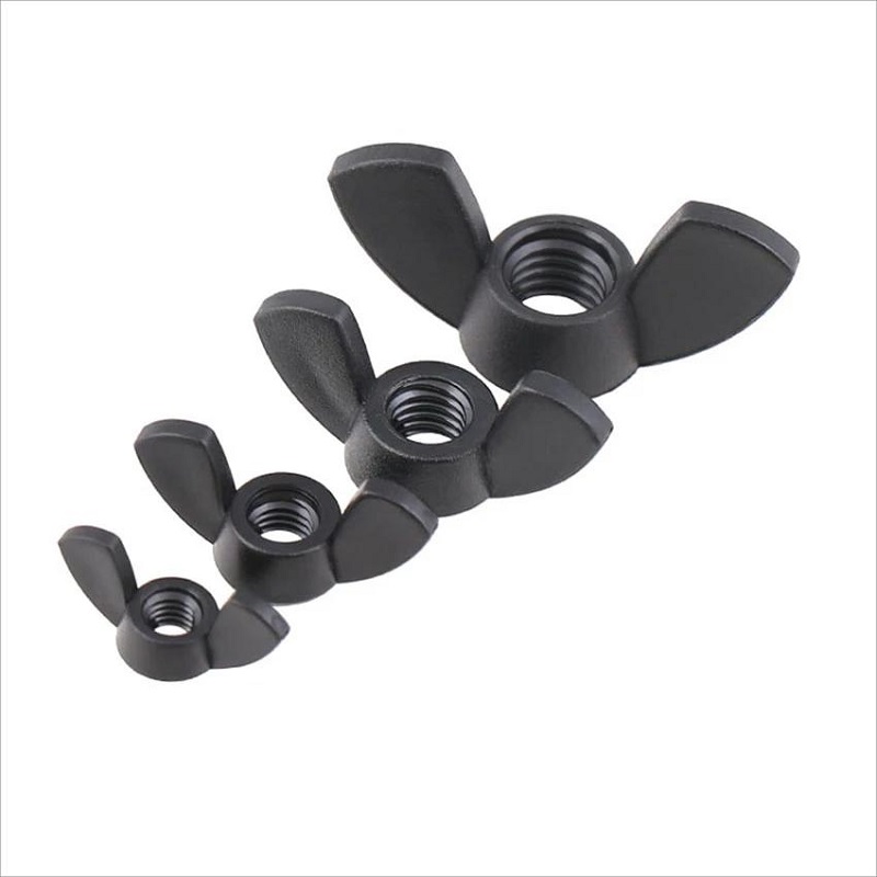 Black Butterfly Nut Hand Tighten Wing Nut 2 Jpg