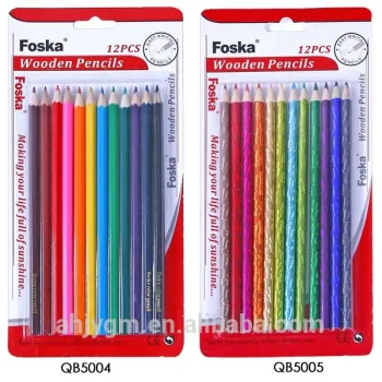 Blister Card Packing Colorful Surface Color Pencil/wooden color pencil/color pencil set