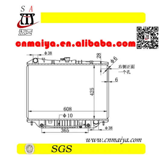 8973065230/8972095530 autoparts for radiator,DPI:1571