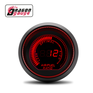 Calibro del rapporto di carburante dell'aria digitale da 2 pollici a doppia vista 52 mm 20: 1 ~ 10: 1 per veicoli 12v