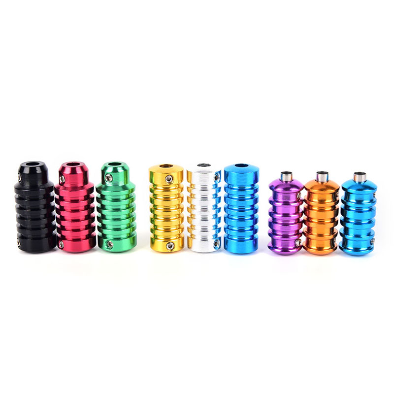 Tattoo Machine Colorful Aluminum Alloy Handle Grip Tube Tip With Back Stem