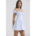 Custom summer white print elegant party dress