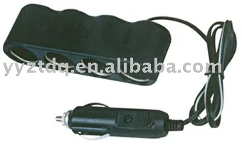 Triple Cigar Socket 3-in-1 car charger car cigarette lighter