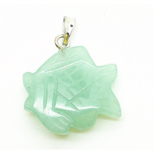 pendentif poisson forme vert aventurine