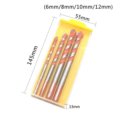 Masonry Glass Wall Power Tools: Triangle Hard Alloy Drill Bits for Drilling Ceramic Tiles