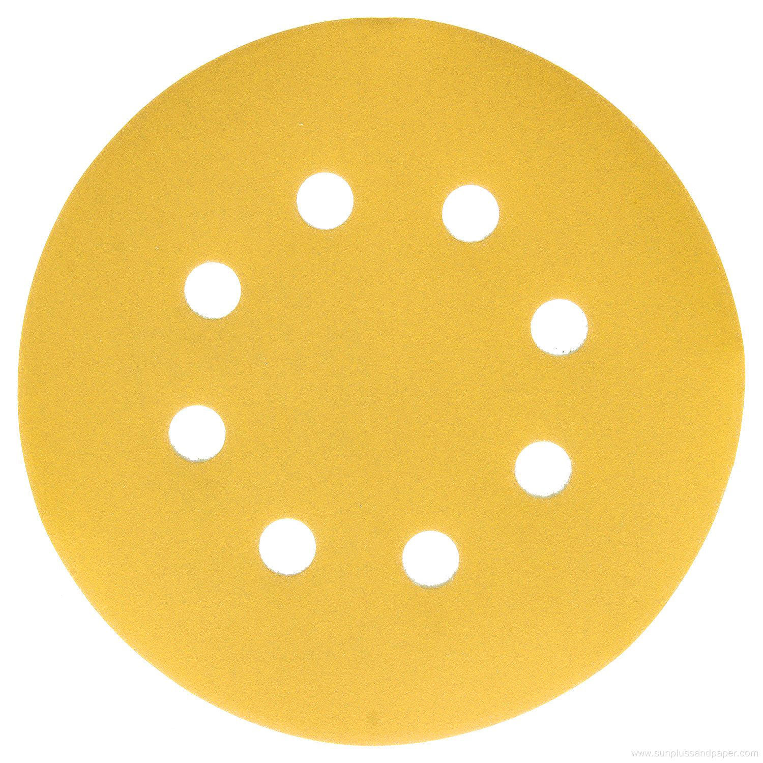 Gold Paper 5inch 8holes Aluminum Oxide Sanding Dis