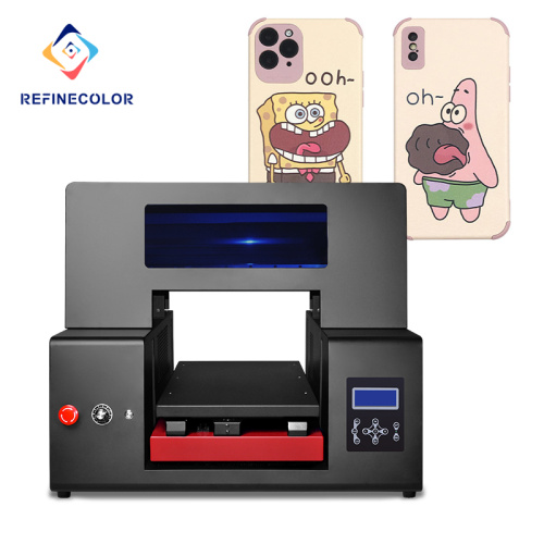 Refinecolor Factory Direct Sale High Resolution Digital Flatbed Automatic Uv Led Inkjet Printer Size a3 a2 Uv Printer