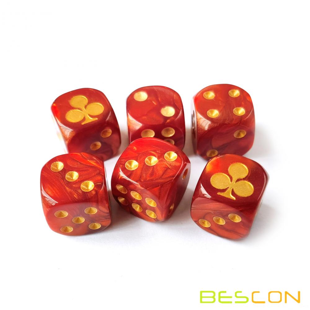 Promotional Custom à 6 côtés de jeu en plastique de jeu de dice dés parti de fête