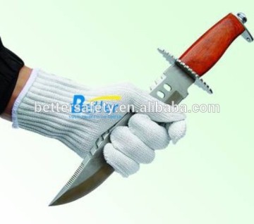 Un-Coated Knitted Cut Resistant Gloves Steel