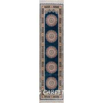2.5'x10' Traditional Qum Persian Silk Runner Rug