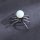 Opalite 16MM Ball Antique Silver Spider Pendant (47x40mm) for DIY Making Jewelry