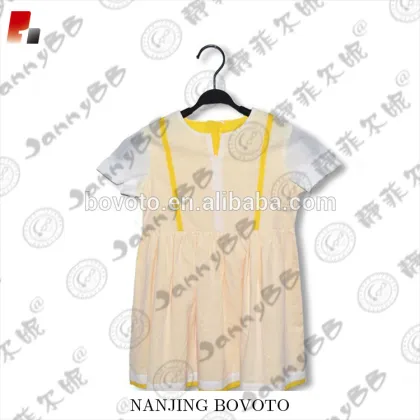 Girl clothing child yellow lining casual dress