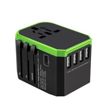 All In One USB Electrical Socket Adapter Charger - World Power Types UK EU US Plugs