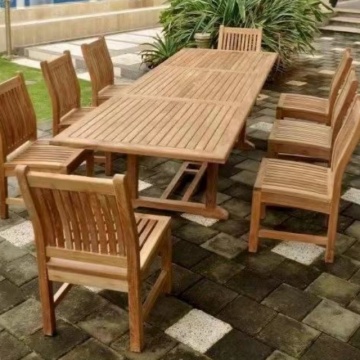 MORE DESIGN Free Sample Waterproof Teak Wood Outdoor Dining Table