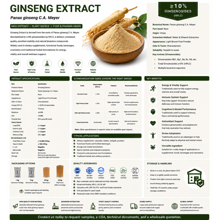 Polvo de extracto de ginseng con ginsenósidos