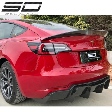 Vors Style Dry Carbon Fiber πίσω spoiler για Tesla Μοντέλο 3
