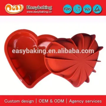 Big heart cake mold cake baking pans silicon bakeware