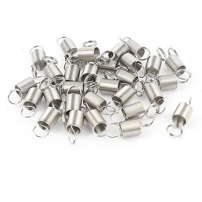 0.018" Wire Dia 0.24" OD 0.28" Long Tension Coil Extension Spring Hook 30Pcs