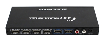 4K HDMI Matrix 4 input 2 output with audio out