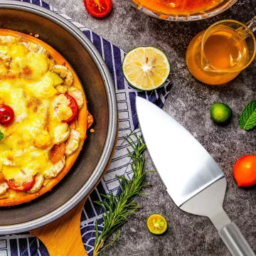 Baking Tools Stainless Steel Pizza Cutter Cake Cheese Pizza Shovel Tools Set For Kitchen