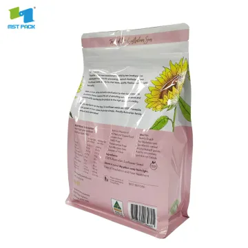 square bottom plastic reusable snack food packaging bag