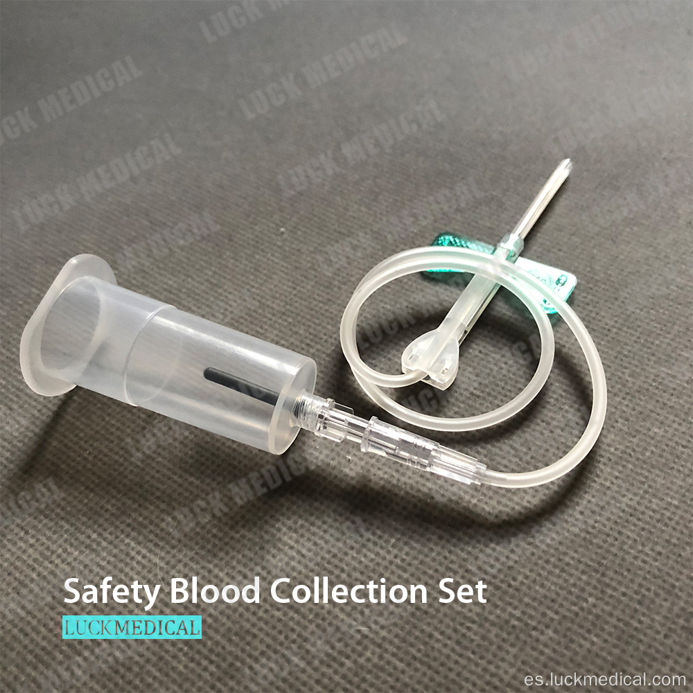 Conjunto de recolección de sangre de seguridad de vacuidad con titular