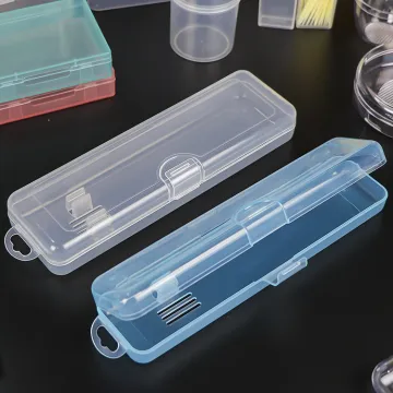 Small clear Hard Plastic Case boxes storage in stock for earplugs cosmetics fishing hook Toothbrush Box Storage Boxes & Bins