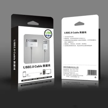 cell phone case USB cable paper or palstic packaging box