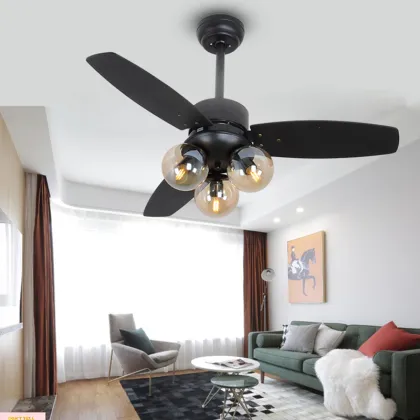 Wood Blade Ceiling Fan with Warm White Light