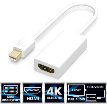 Mini DP To HDMI Adapter cable ,support 4k*2k,3D,BlueRay,for Macbook