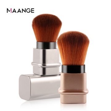 Professional Vegan Gold Silver Travel Powder Blush Brush with Custom Logo