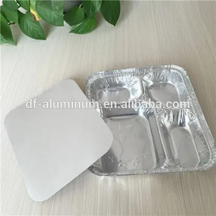 Large size compartment aluminum foil tray large aluminum foil tray