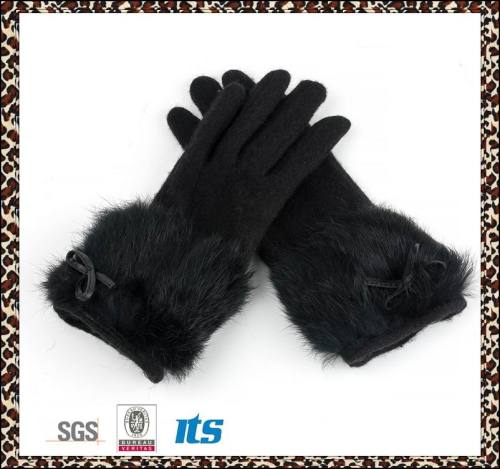 Womens Latest Fur Cuff Touch Gloves for 2015