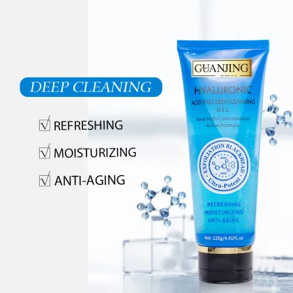 Organic Hyaluronic Acid Exfoliating Moisturizing Cleansing Gel for Facial