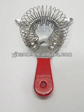 PVC coating handle stainless steel cocktail strainer